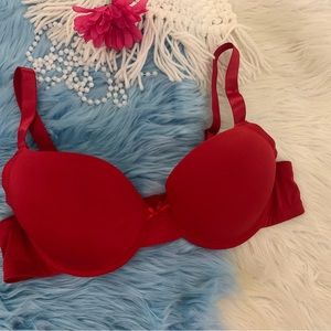 New Cherry Red Underwire Support Bra Lightly Lined 40C